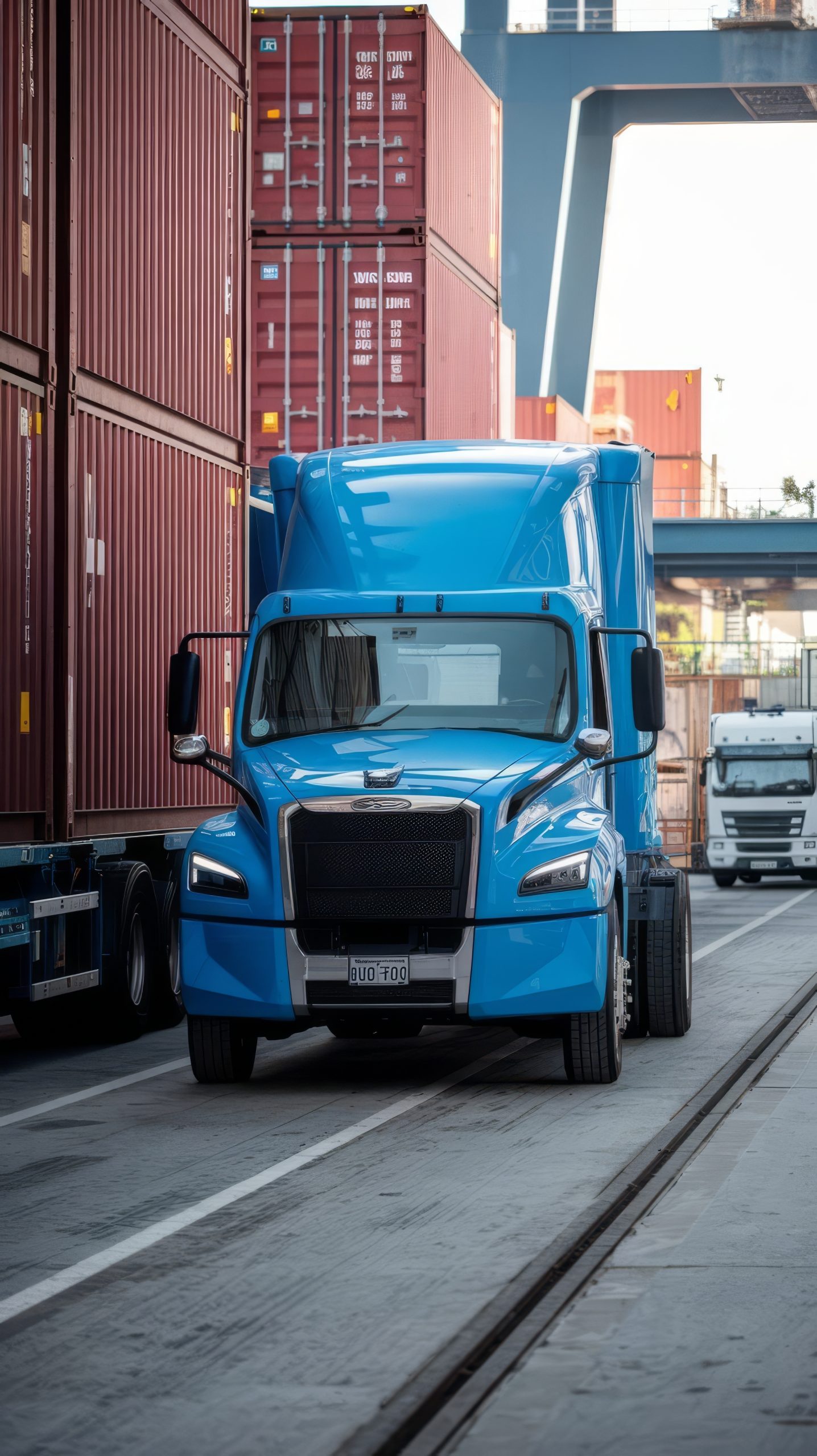 logistic-blue-trler-truck-electric-vehicle-lorry-contner-terminal